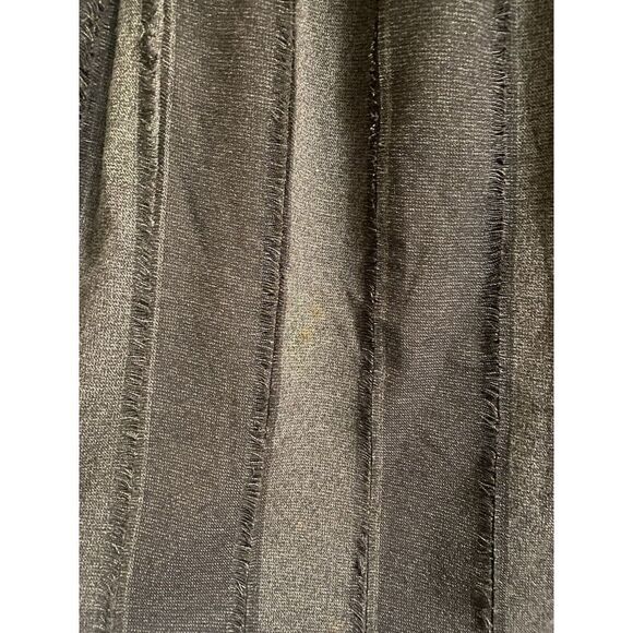 DOROTHEE BIS SKIRT BROWN W/SEQUIN BAND PLEATS DOWN W/TORN FRINGE SIZE 10 **READ - Picture 11 of 11